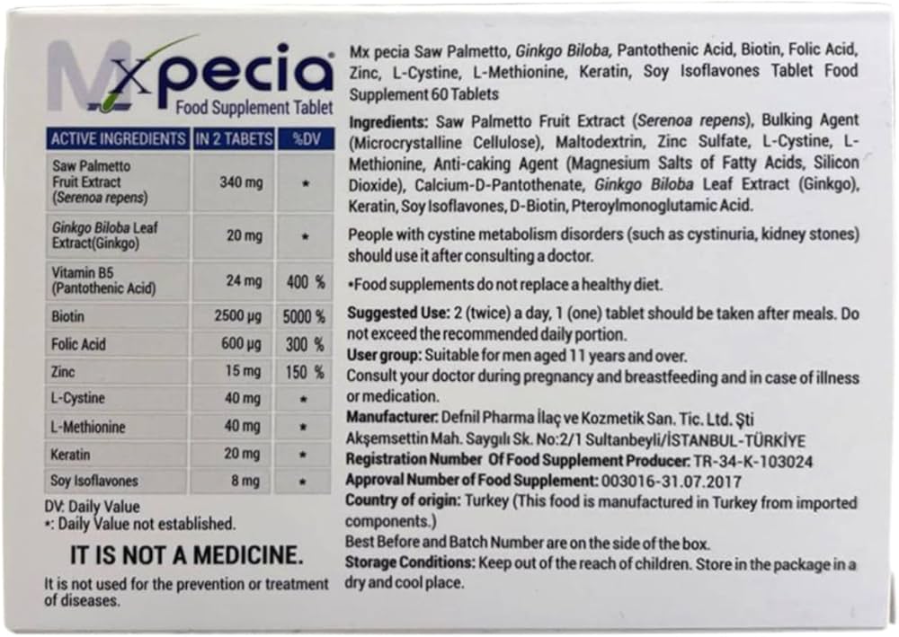 Amazon.com : XPECIA FOR MEN ANTI HAIR LOSS DHT BLOCKER NEW HAIR